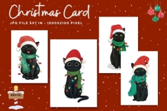 Merry Christmas Card Vintage Winter Snow Greeting Card_14 Product Image 1