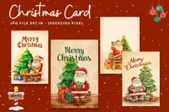 Merry Christmas Card Vintage Winter Snow Greeting Card_19 Product Image 1