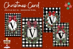 Merry Christmas Card Vintage Winter Snow Greeting Card_44 Product Image 1