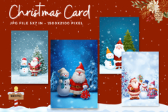 Merry Christmas Card Vintage Winter Snow Greeting Card_79 Product Image 1