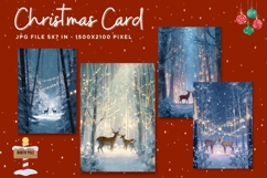 Merry Christmas Card Vintage Winter Snow Greeting Card_29 Product Image 1