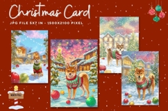 Merry Christmas Card Vintage Winter Snow Greeting Card_24 Product Image 1