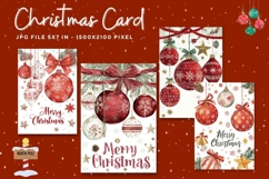 Merry Christmas Card Vintage Winter Snow Greeting Card_25 Product Image 1