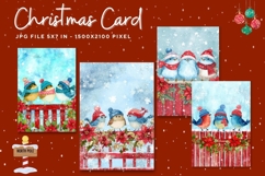 Merry Christmas Card Vintage Winter Snow Greeting Card_26 Product Image 1