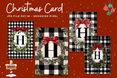 Merry Christmas Card Vintage Winter Snow Greeting Card_30 Product Image 1