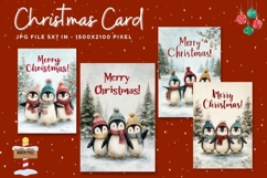 Merry Christmas Card Vintage Winter Snow Greeting Card_5 Product Image 1