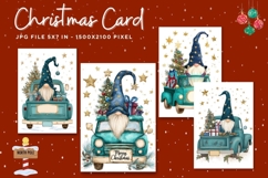 Merry Christmas Card Vintage Winter Snow Greeting Card_6 Product Image 1