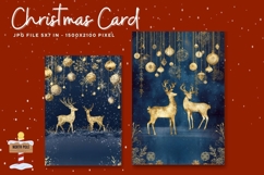 Merry Christmas Card Vintage Winter Snow Greeting Card_18 Product Image 1