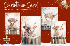 Merry Christmas Card Vintage Winter Snow Greeting Card_2 Product Image 1