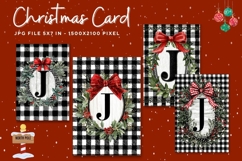 Merry Christmas Card Vintage Winter Snow Greeting Card_32 Product Image 1