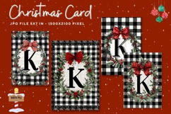 Merry Christmas Card Vintage Winter Snow Greeting Card_33 Product Image 1