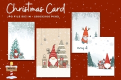 Merry Christmas Card Vintage Winter Snow Greeting Card_12 Product Image 1
