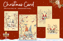 Merry Christmas Card Vintage Winter Snow Greeting Card_74 Product Image 1