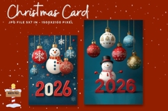 Merry Christmas Card Vintage Winter Snow Greeting Card_19 Product Image 1