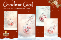 Merry Christmas Card Vintage Winter Snow Greeting Card_44 Product Image 1