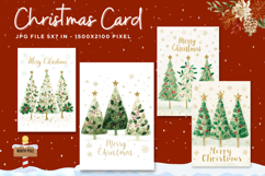 Merry Christmas Card Vintage Winter Snow Greeting Card_61 Product Image 1