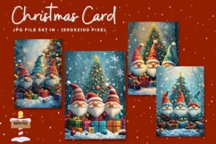 Merry Christmas Card Vintage Winter Snow Greeting Card_7 Product Image 1