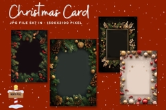 Merry Christmas Card Vintage Winter Snow Greeting Card_14 Product Image 1