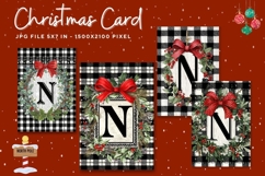 Merry Christmas Card Vintage Winter Snow Greeting Card_36 Product Image 1