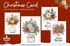 Merry Christmas Card Vintage Winter Snow Greeting Card_7 Product Image 1