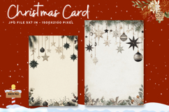 Merry Christmas Card Vintage Winter Snow Greeting Card_78 Product Image 1