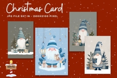 Merry Christmas Card Vintage Winter Snow Greeting Card_10 Product Image 1
