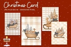 Merry Christmas Card Vintage Winter Snow Greeting Card_10 Product Image 1