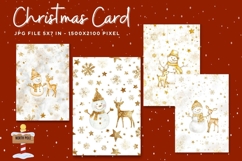 Merry Christmas Card Vintage Winter Snow Greeting Card_9 Product Image 1