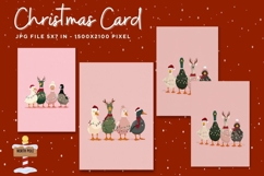 Merry Christmas Card Vintage Winter Snow Greeting Card_1 Product Image 1