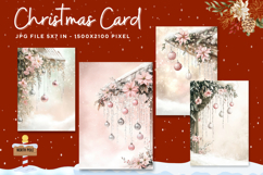 Merry Christmas Card Vintage Winter Snow Greeting Card_40 Product Image 1