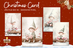 Merry Christmas Card Vintage Winter Snow Greeting Card_45 Product Image 1
