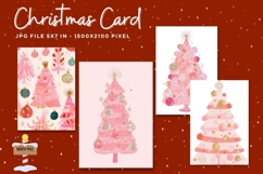 Merry Christmas Card Vintage Winter Snow Greeting Card_6 Product Image 1