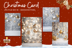 Merry Christmas Card Vintage Winter Snow Greeting Card_11 Product Image 1