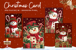 Merry Christmas Card Vintage Winter Snow Greeting Card_18 Product Image 1