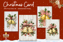 Merry Christmas Card Vintage Winter Snow Greeting Card_75 Product Image 1