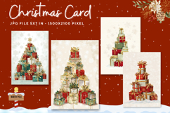 Merry Christmas Card Vintage Winter Snow Greeting Card_60 Product Image 1