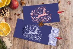 Christmas card with deer / Cut-out file Product Image 2