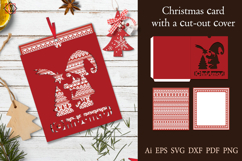 Christmas card with a gnome/ Cut-out file Product Image 1