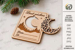 Christmas Card With Stand Laser Cut. Christmas Decor SVG Product Image 1
