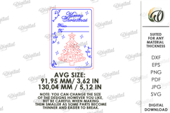 Christmas Card With Stand Laser Cut. Christmas Decor SVG Product Image 2