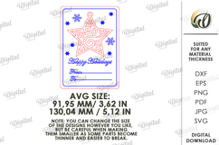 Christmas Card With Stand Laser Cut. Christmas Decor SVG Product Image 2