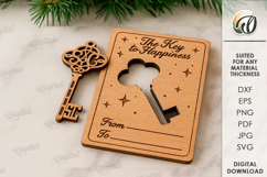 Christmas Card With Stand Laser Cut. Christmas Decor SVG Product Image 1