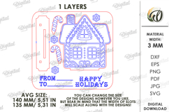 Christmas Card With Stand Laser Cut. Christmas SVG Product Image 2