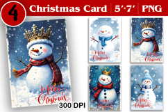 Merry Christmas Card. Printable cards. Winter design Product Image 1