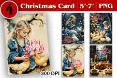 Merry Christmas Card. Printable cards. Winter design Product Image 1