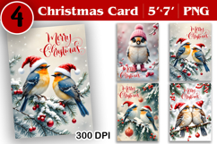 Merry Christmas Card. Printable cards. Winter design Product Image 1