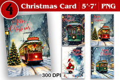 Merry Christmas Card. Printable cards. Winter design Product Image 1
