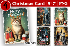 Merry Christmas Card. Printable cards. Winter design Product Image 1