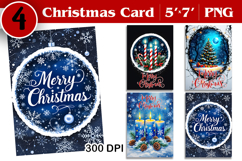 Merry Christmas Card. Printable cards. Winter design Product Image 1