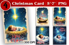 Merry Christmas Card. Printable cards. Winter design Product Image 1